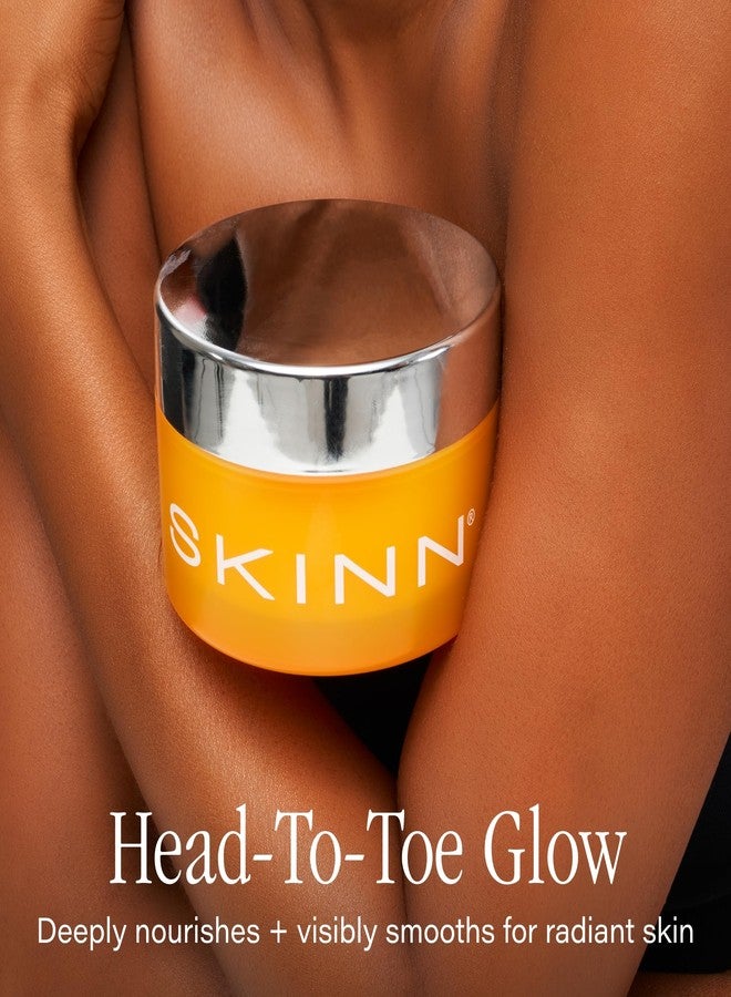 سكن زبدة الجسم المضيئة المضادة للشيخوخة من سكين للبشرة الجافة - كريم مرطب فائق يدوم طويلاً للبشرة الجافة والباهتة والخشنة - سريع الامتصاص وغير دهني مع فيتامين سي وعسل مانوكا - Image 2